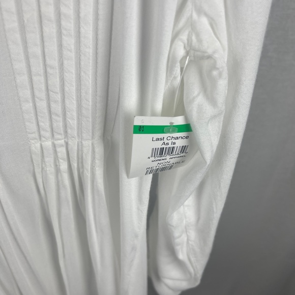 Area Stars Handkerchief Hem White long sleeve mini Dress size small NWT - Picture 7 of 10
